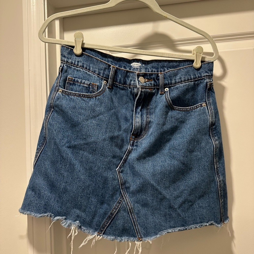 Denim mini skirt